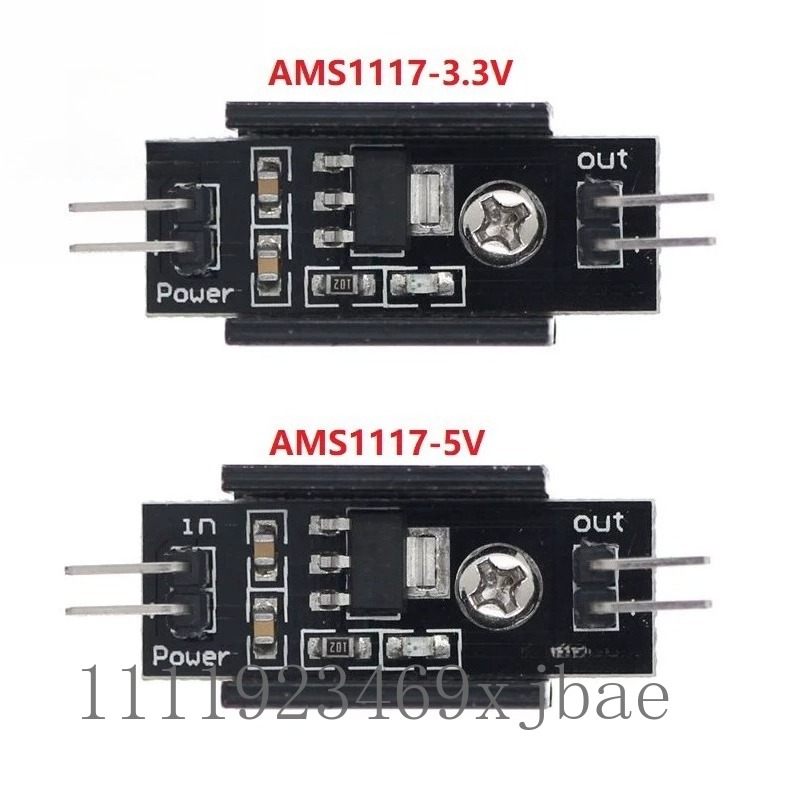 Ams1117 Module - AMS1117 DC-DC 3.3V/5V 電源モジュール（ヒートシンク付き）