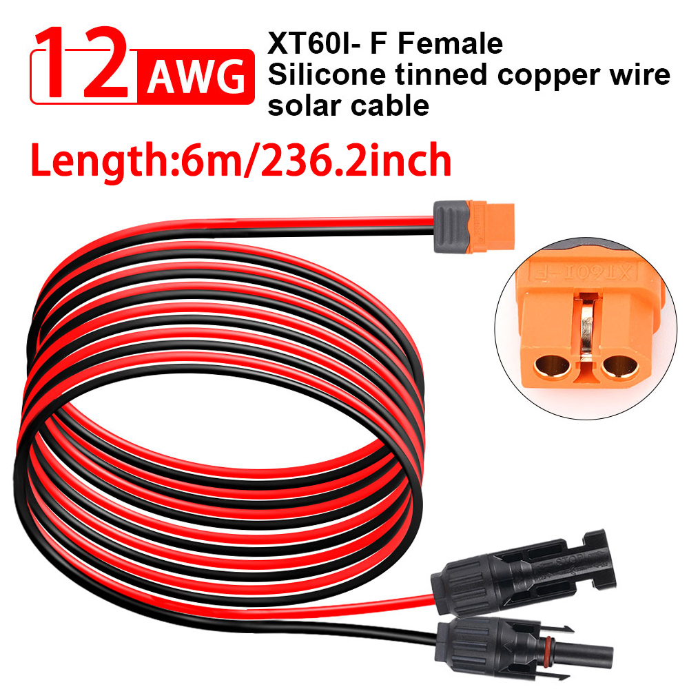 Ipex Connector - 1/2/3/6M XT60 12AWG XT60i-F メス型コネクターアダプター 車用コネクター延長ケーブル