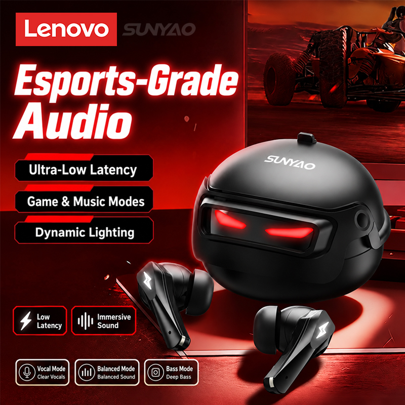Usb C Cable - Lenovo GT101 ゲーミングヘッドセット、ワイヤレスBluetooth 6.0、ゲームモード対応、低遅延、ノイズキャンセリング、eスポーツ用ヘッドホン、新品