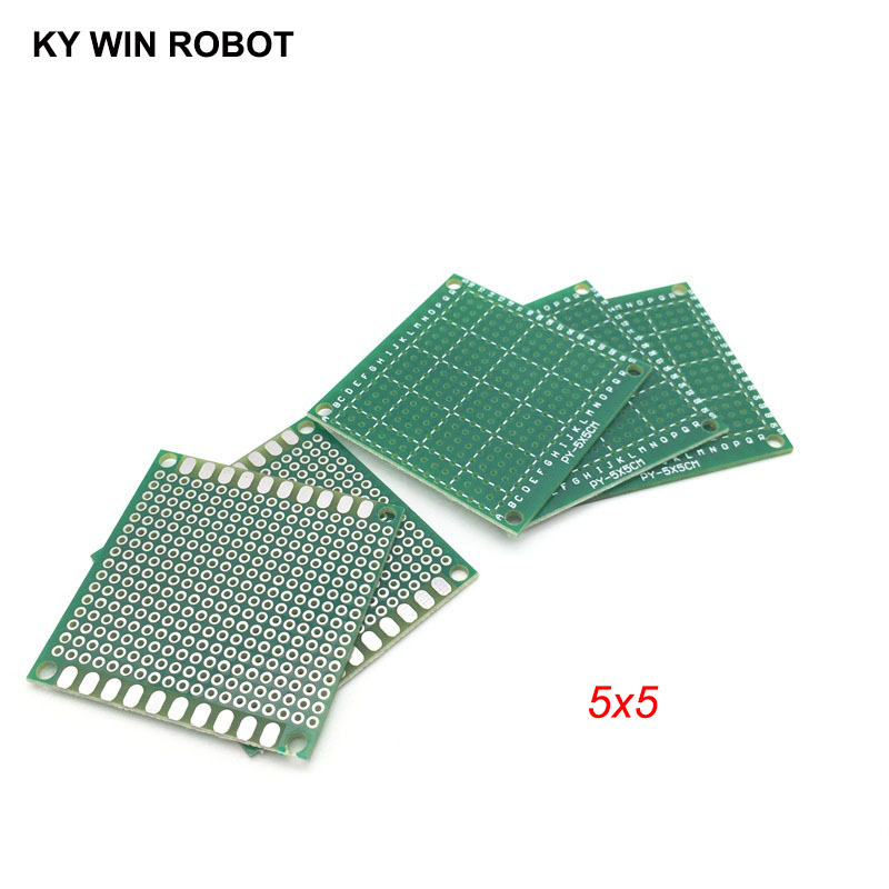 Pcb Prototyping Board - ユニバーサル印刷回路基板,5個,リード,50x50mm,pcb,arduino用