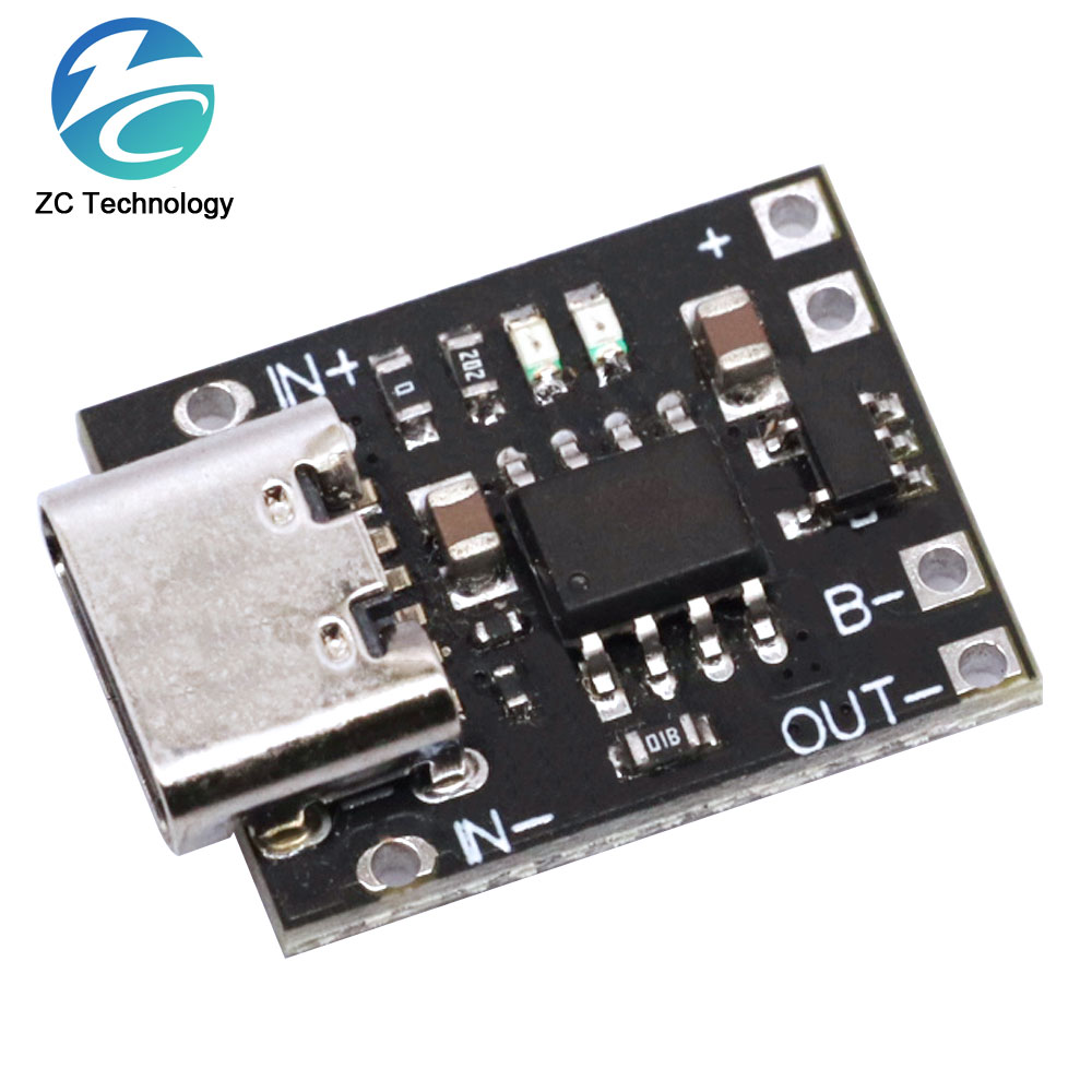 Tp4056 Module - ミニリチウム電池充電モジュール,1a充電ボード,tp4056モジュール,18650充電器,TYPE-Cインターフェース
