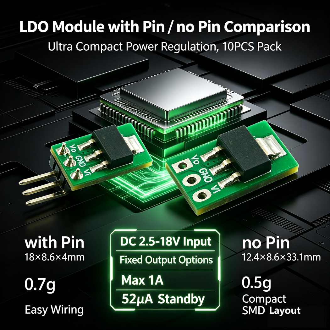 Esp32 Step Down Buck - 10個入り 2.5～18Vから1.2V、1.8V、2.5V、3.3V、5Vへの降圧LDOレギュレーターモジュール。ESP32、ESP8266 MCUの電源供給用。