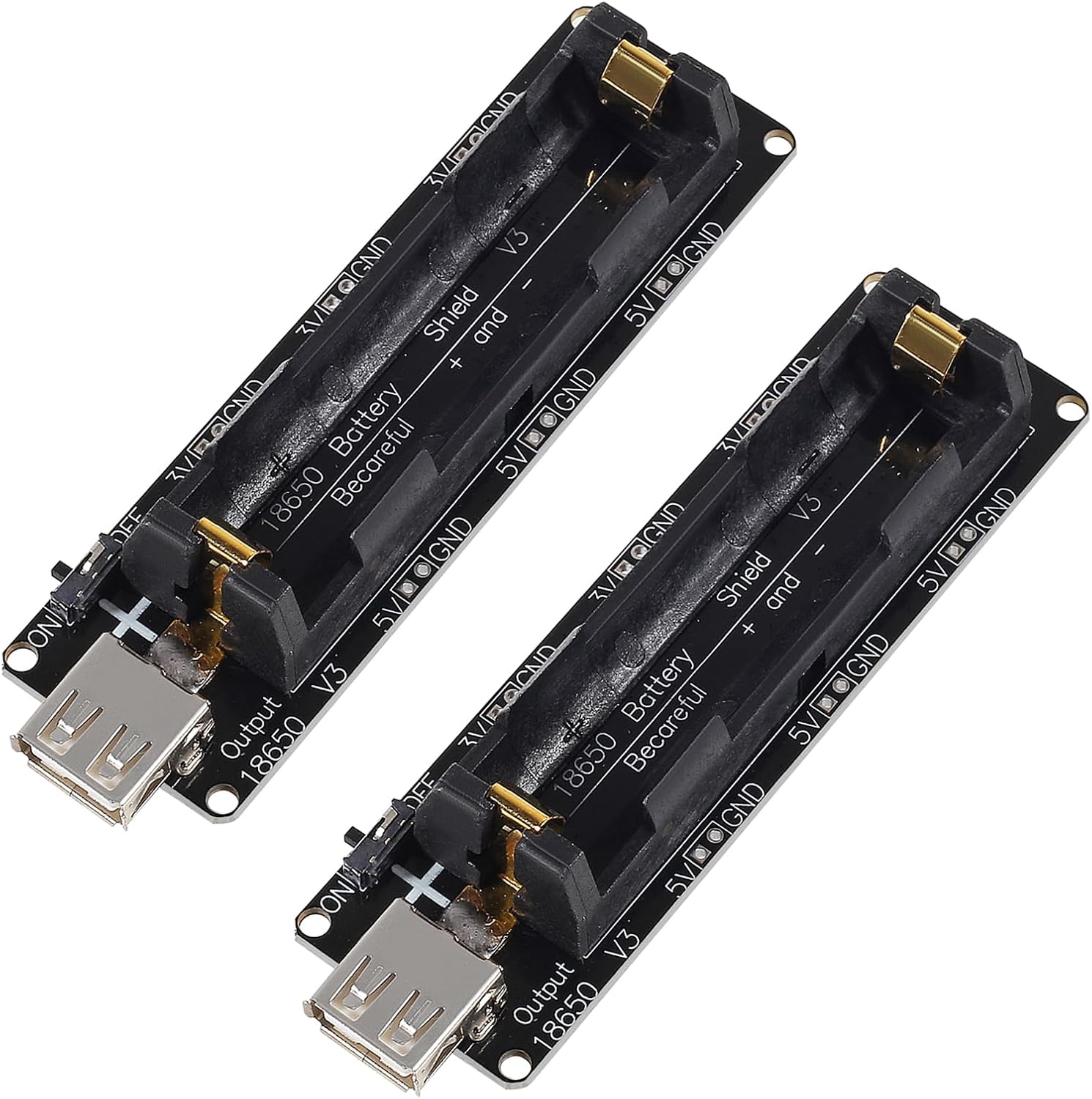 Esp32 Battery Holder Lipo - 2 個 18650 バッテリーホルダーサポート USB 5V/2A