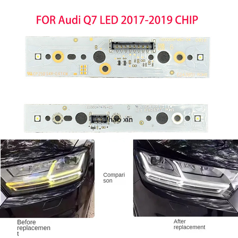 Proto Board - アウディq7用白色光,LEDカーヘッドライト,DRLバラストチップ,回路基板,光源,2017-2019
