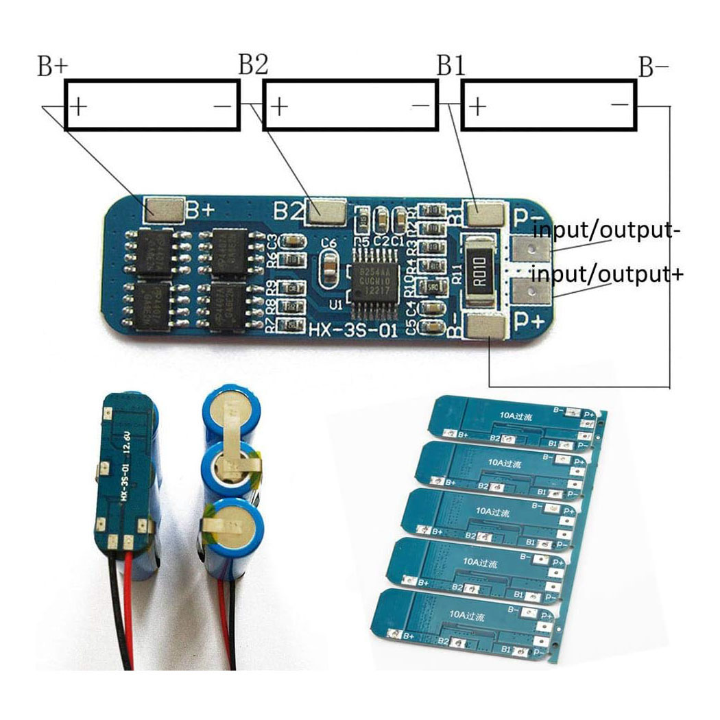 3S 12V 10A 18650 リチウム電池保護ボード B - Li Ion Charger Module のレビューと価格