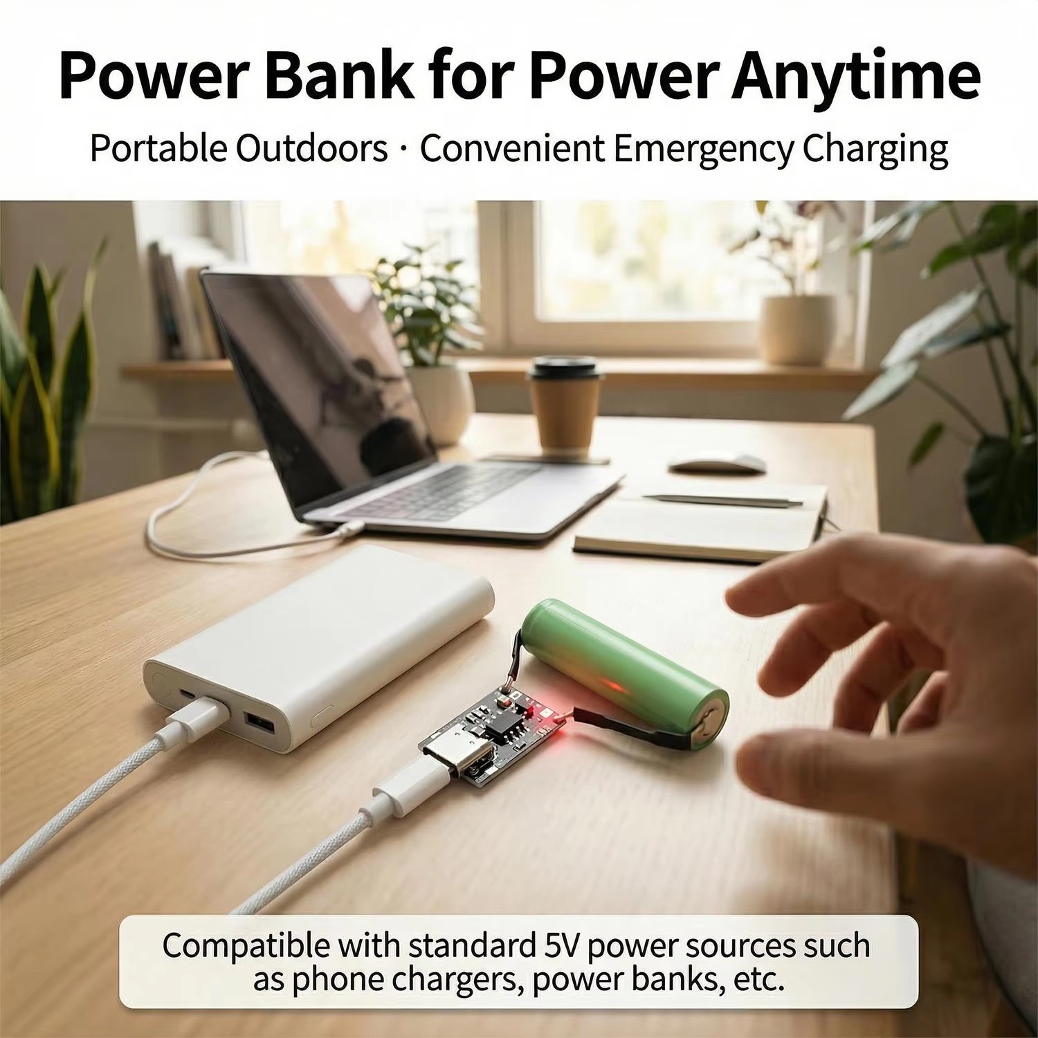 保護回路付きType-C充電ボード USB Cインターフェー - Li Ion Charger Module のレビューと価格