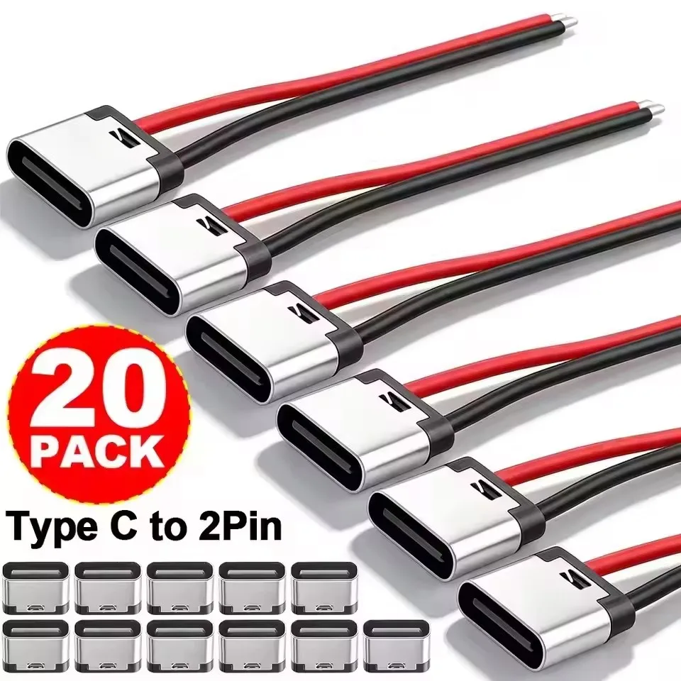 5～20個入り Type-C 2ピン はんだ付け式 防水 U - Usb C Cable のレビューと価格
