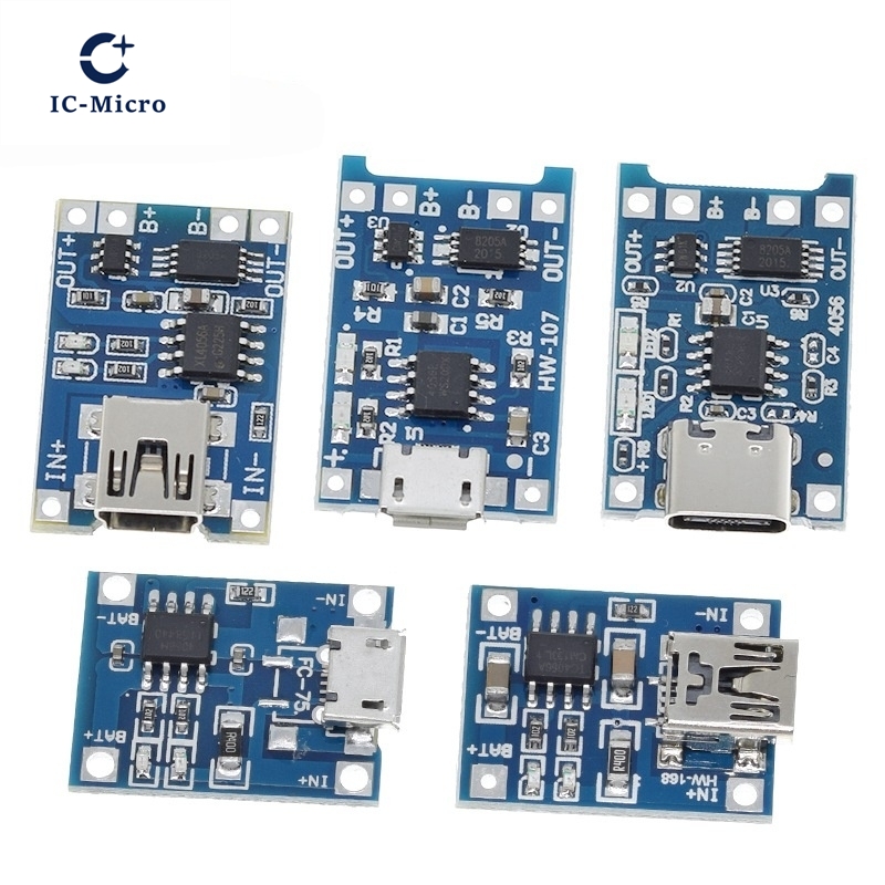 1/5 個 5V 1A マイクロ/タイプ-c/ミニ 1865 - Tp4056 Module のレビューと価格