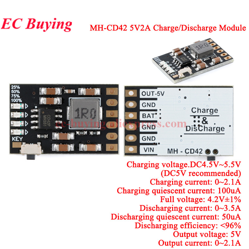 20 個/1 個 MH-CD42 DC 5V 2A モバイル - Li Ion Charger Module のレビューと価格