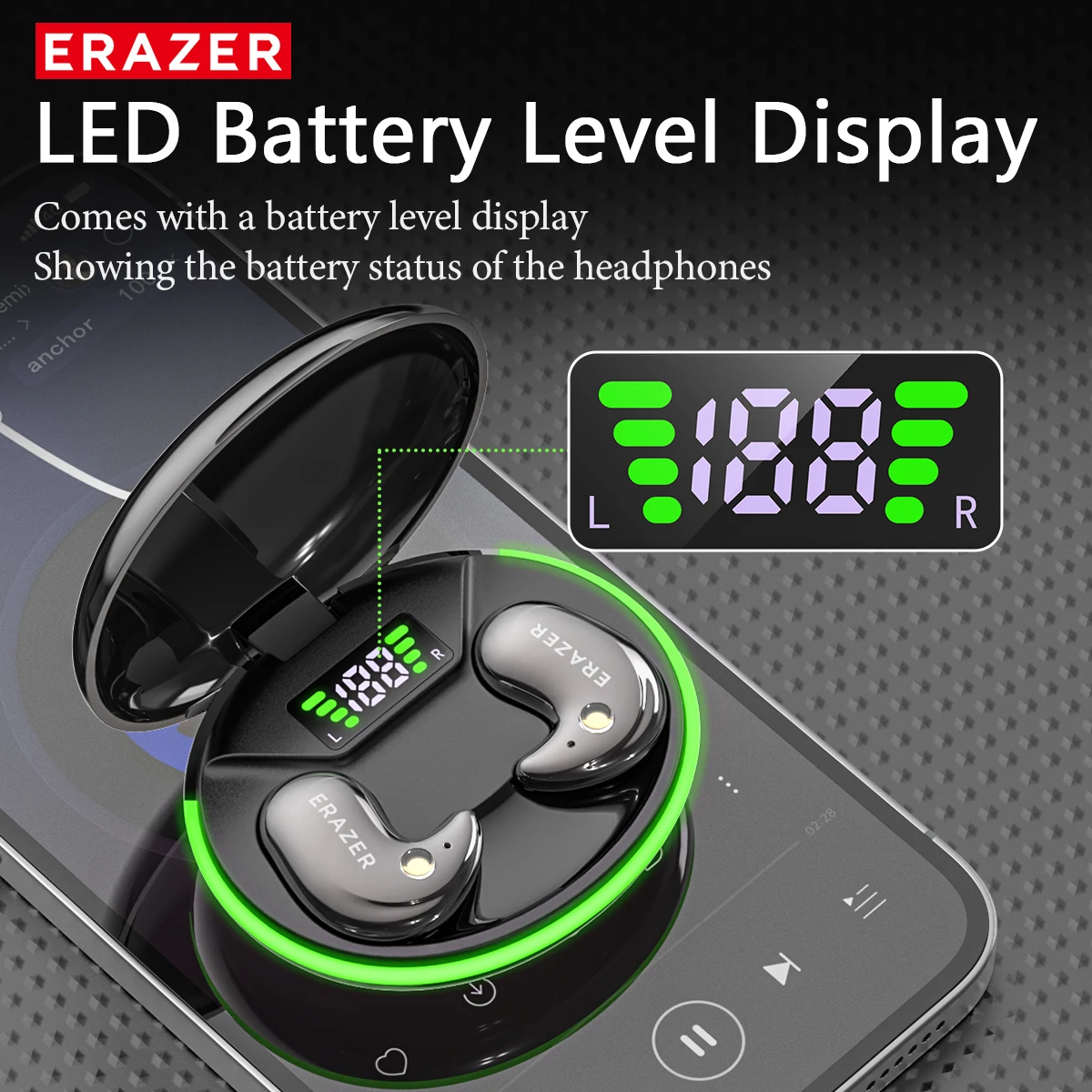 EARZER XF58 インイヤー型Bluetoothヘッド - Usb C Cable のレビューと価格