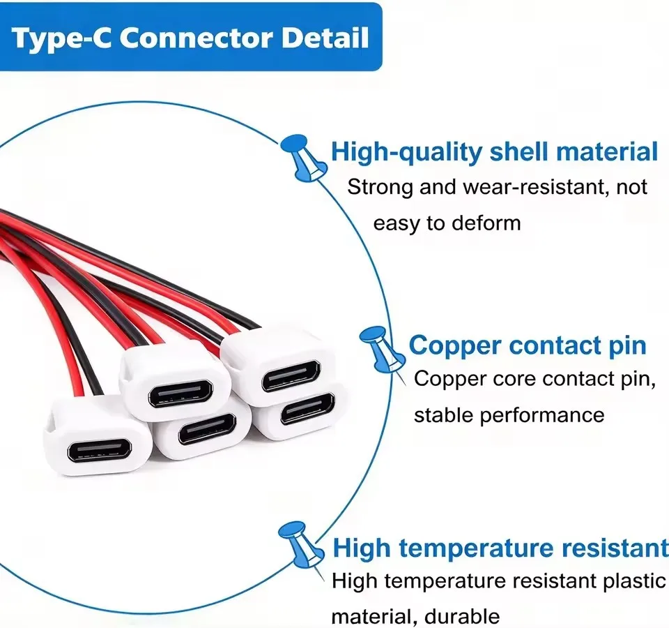 Type-Cメス型防水USB-Cジャックソケット、2ピン、3 - Usb C Cable のレビューと価格