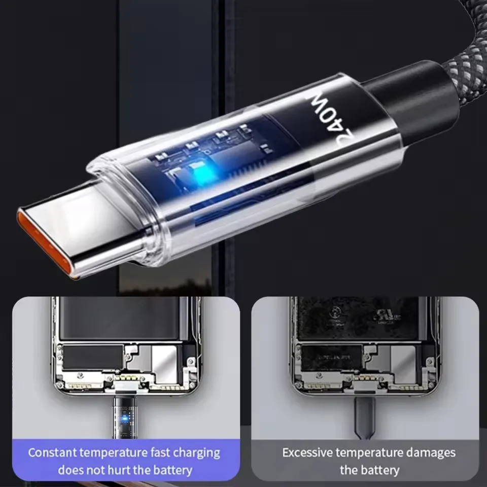 240W ナイロン製 USB Type-C 超急速充電ケーブ - Usb C Cable のレビューと価格