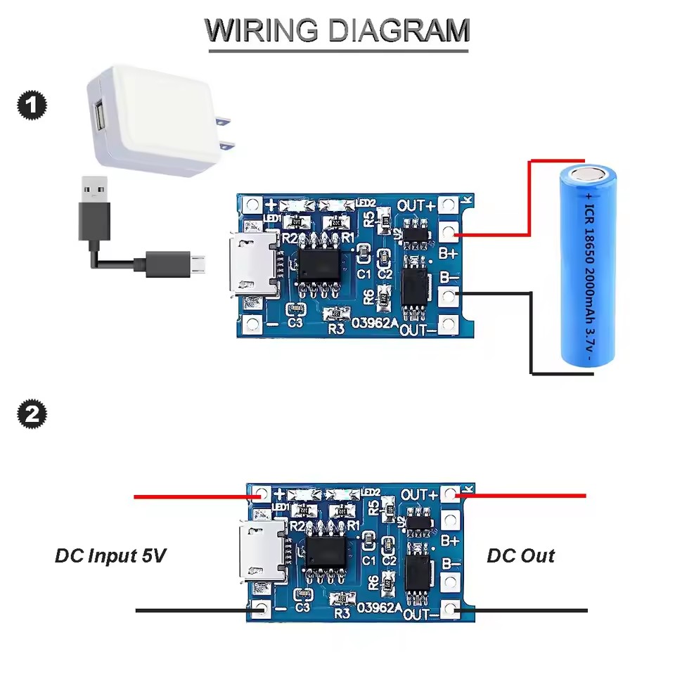 USB Type-C TP4056充電モジュール、5V 1A - Tp4056 Module のレビューと価格