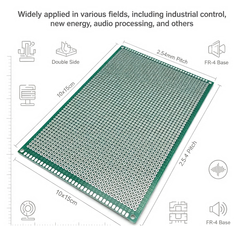 1個入り、100x150mmの両面汎用PCBプロトボード、2 - Pcb Prototyping Board のレビューと価格